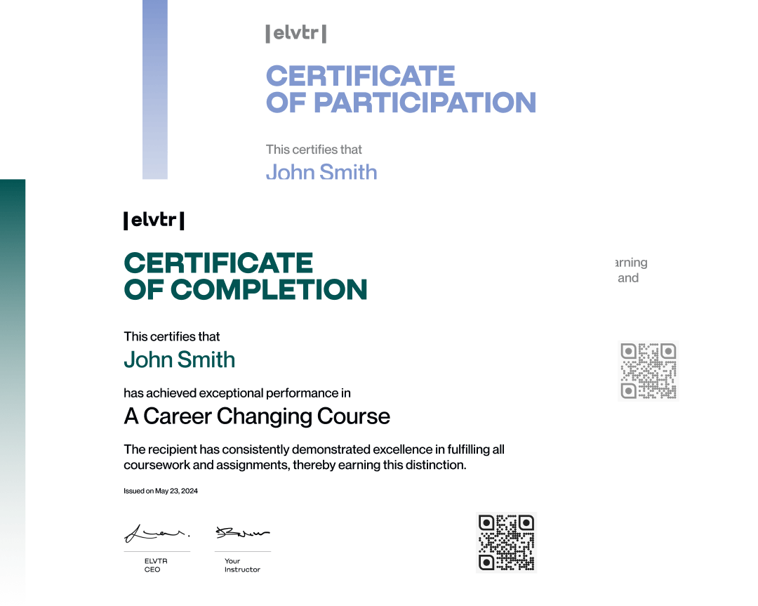Certificates examples