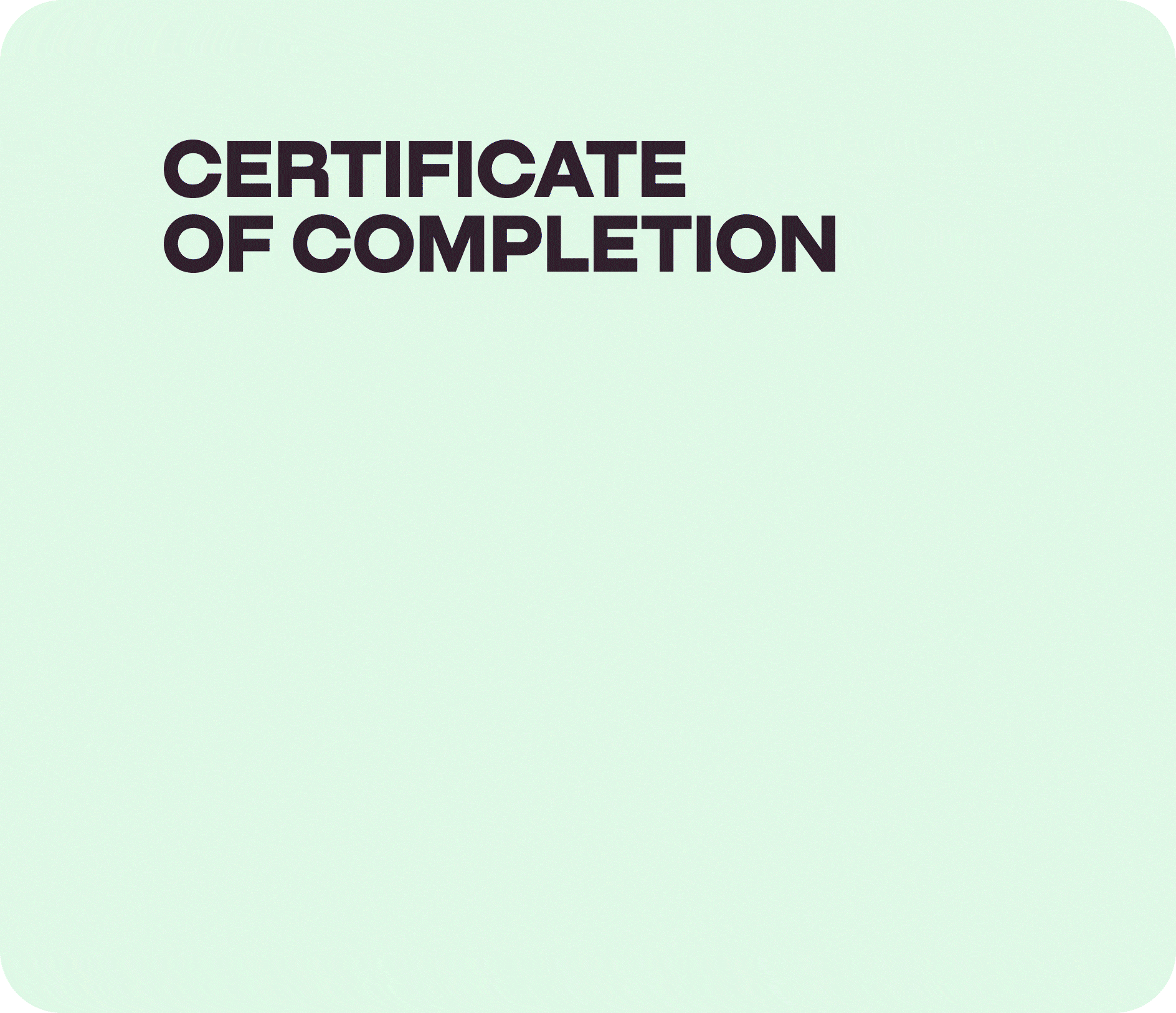 Animated GIF showing company highlights, rating, and sample certificate